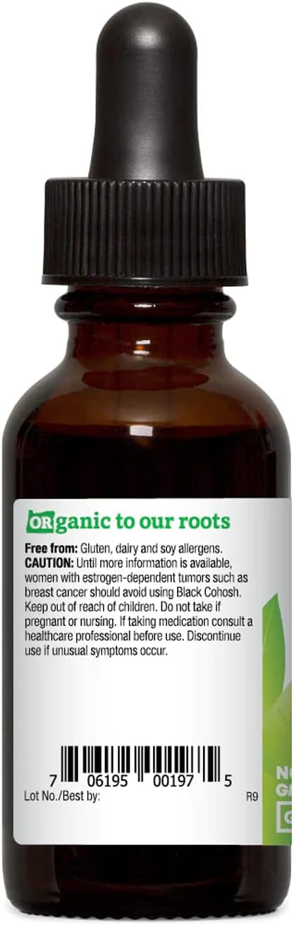 Oregon's Wild Harvest 1:1 Organic Black Cohosh Extract, 1 Fluid Ounce