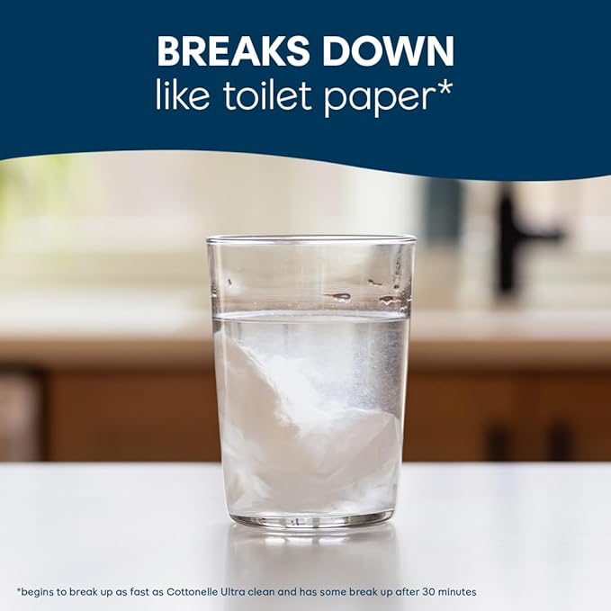 Cottonelle Fresh Feel Flushable Wet Wipes, Adult Wet Wipes, 16 Flip-Top Packs, 42 Wipes Per Pack (672 Total Wipes), Packaging May Vary