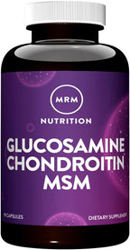 MRM Nutrition Glucosamine Chondroitin MSM - Joint Support Supplement with Glucosamine Sulfate, Chondroitin Sulfate & MSM for Cartilage & Mobility Health, for Women & Men, Gluten Free - 30 Servings