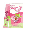 TEAZEN Strawberry&Kiwi Kombucha Powder, Hydration Drink Mix, Sugar Free, Live Probiotics & Prebiotics, On-the-Go 10 Packets, 1.76oz