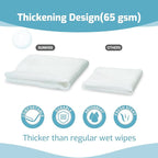 SUNKISS Trustplus Wet Wipes for Adult No Rinse, Extra Large 8”x12” Body Cleaning Washcloths for Elderly Incontinence & Cleansing, Fresh Scented, 200 Count (4 Packs of 50)
