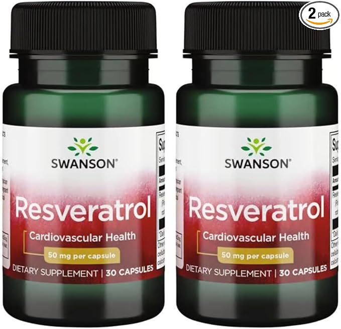 Swanson Resveratrol 50 50 Milligrams 30 Capsules (Pack of 2)