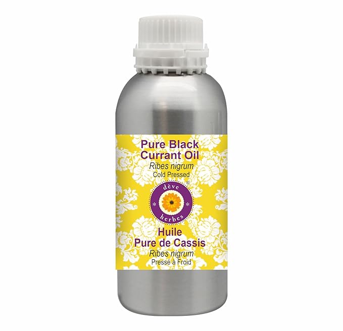 Deve Herbes Pure Black Currant Oil (Ribes nigrum) Cold Pressed 630ml (21 oz)