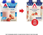 Atkins Strawberry Flavored Protein Shake, High Protein, Low Glycemic, Low Sugar and Low Carb, Keto Friendly, Gluten Free, 12 Count