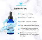 Absonutrix Vitamin D3 K2 Drops, 390mg, 4 Oz Liquid, 302 Servings, Made in USA, Quick Absorption, Quality Potent Ingredients, Non-GMO, GMP Certified, Cruelty-Free Products, (Immuni-D3)