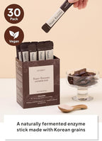 Korean Food Nutri Enzyme Chocolate (0.14oz*30ea) Dietary Fiber, Essential Amino Acids, Vitamins, Individual Packs