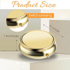 WLLHYF Pill Box Cute Small Pill Box for Purse & Pocket Medicine Organizer Travel Pillbox Waterproof Pill Case Metal Pill Container Holder for Vitamins, Fish Oil, Supplements(Gold)