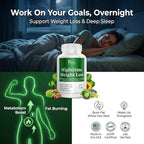 Nighttime Fat Burner Supplements - Appetite Suppressants for Weight Loss - Night-Time Fat Burner for Women and Men Supporting Sleep & Relaxation - Weight Loss Pills - 60 Capsules