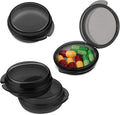 WLLHYF 4 Pcs Mini Pill Organizer Small Pill Box Cute Portable Pill Case for Pocket Purse Travel Storage Containers Earplug Case Medicine Dispenser Vitamin Holder(4 Black)