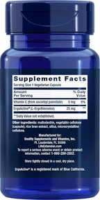 Life Extension Mega L-Ergothioneine, Healthy Aging Amino Acid, antioxidant, Powerful 25 mg dose, L-ergothioneine, Gluten-Free, Non-GMO, Vegetarian, 30 Capsules