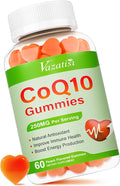 High Absorption CoQ10 Gummies 250 mg, Plus Omega-3, Magnesium, Vitamin B12 for Cellular Energy, Brain & Antioxidant, 5X Better Absorption Coenzyme Q10 Supplement - 60 Cts