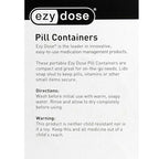 EZY DOSE Daily Round, Compact, Small, Discdrete, Portable On-The-Go Pocket Pharmacy, Pill Box, Organizer and Vitamin Containers, Snap Shut Lids, Travel Friendly, Blue & Pink, 2 Pack, BPA Free