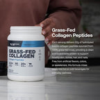 Transparent Labs Grass-Fed Collagen Peptides Powder - Collagen Powder for Women & Men, 22G Bovine Hydrolyzed Collagen Peptides Powder for Skin, Hair, Joint & Muscle Recovery - Unflavored, 30 Servings
