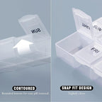 Serfeymi Weekly Pill Organizer 3 Pack Medicine Organizer Travel Pill Box 7 Day Pill Case for Purse Pill Container Pill Holder Daily Pill Boxes Organizer for Medication, Vitamin, Supplement