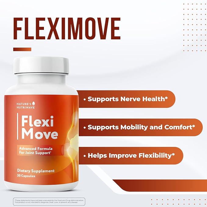 Flexi Move – FlexiMove Daily Botanical Supplement with Turmeric & Black Pepper Extract – High Absorption, Clean, Stimulant-Free Formula – Non-GMO, Made in USA, 30 Capsules, 1 Month Supply