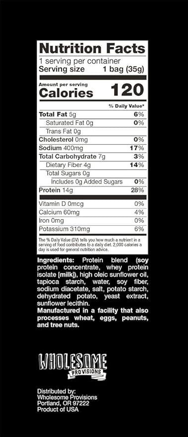 Protein Chips, 14g Protein, 3g-4g Net Carbs, Gluten Free, Keto Snacks, Low Carb Snacks, Protein Crisps, Keto-Friendly, Made in USA (Barbecue & Sea Salt Vinegar, 6 Pack)