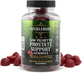 BUCKLEBURY 9-in-1 Natural Saw Palmetto Gummies with Raspberry & Pomegranate Flavor - Plant-Based Prostate Support Supplements for Mens Bladder Health, Hair Growth & Urinary Support - 60 Gummies