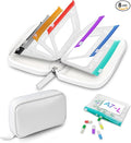 Timueetech A7 Waterproof Pill Organizer with 7 PCS L Size Zippered Pill Pouches for A7 Binder, Large BPA-Free Weekly Medicine Organizer, Color-Coded Reusable Travel Pill Storage System