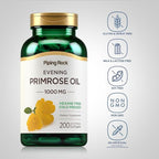 Piping Rock Evening Primrose Oil Softgels 1000mg | 200 Pills | Cold Pressed Dietary Supplement | Non-GMO, Gluten Free