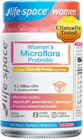 Life-Space Probiotic for Women, 2 Month Serving, Support Healthy Vaginal Microflora & Comfort, Daily Supplement for Women, pH Balance with Lactobacillus rhamnosus, 6.3 Billion CFU & 6 Strains, 60 ct