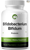 Bifidobacterium Bifidum Probiotic Supplement 240 Tablets 3 Billion CFU Probiotics for Men & Women Supports Intestinal Digestive & Gut Health (240, Bifidobacterium Bifidum)