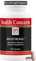 Health Concerns BioStrong – Bone Strength & Density Support Supplement – Strontium & BioPerine Black Pepper Extract for Joint Mobility – Chinese Herbal Blend for Men & Women – 90 Capsules