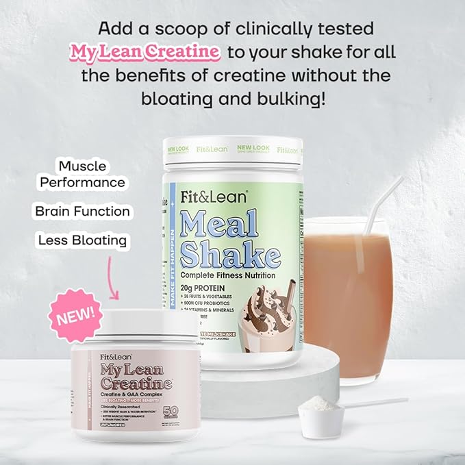 Fit & Lean Meal Shake, Fat Burning Meal Replacement, Protein, Fiber, Probiotics, Chocolate, 1lb, 10 Servings Per Container