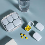 Pill Organizer SOFISO 4/6 Grid Free Assembly Travel Medicine Organizer 10 Day Pill Organizer Portable Pill Box Waterproof Pill Case Daily Medication Carry Case for Vitamins, Fish Oils, Supplements