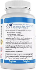 Coral Complex 3 Calcium Supplement Vitamin D3 & Magnesium – 900 mg Bioavailable Coral Calcium for Bone Strength, Joint Support & pH Balance – Trace Minerals, Non-GMO, 300 Veg Capsules