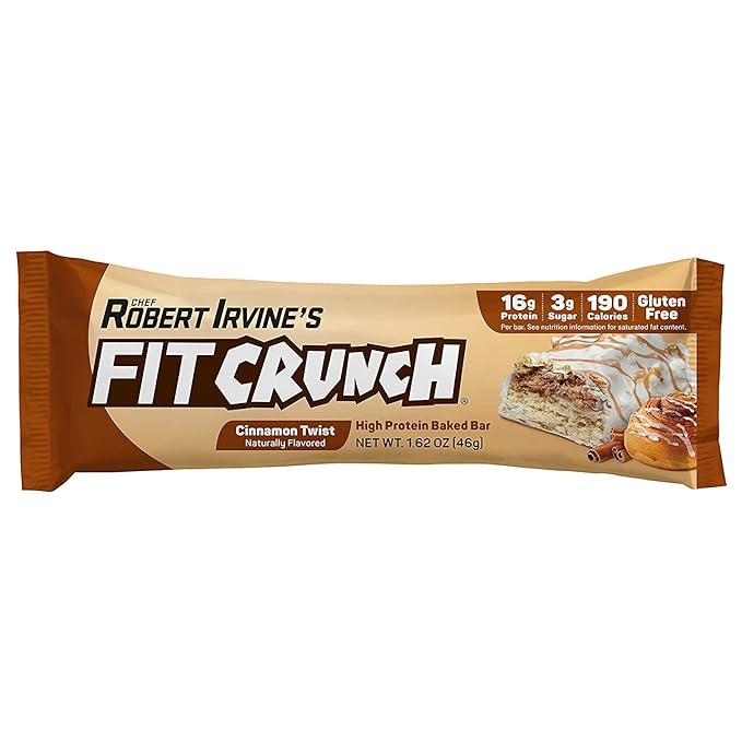 FITCRUNCH Snack Size Protein Bars, 6-Layer Baked Bar, 3g of Sugar, Gluten Free & Soft Cake Core (9 Count, Flavor Lovers)