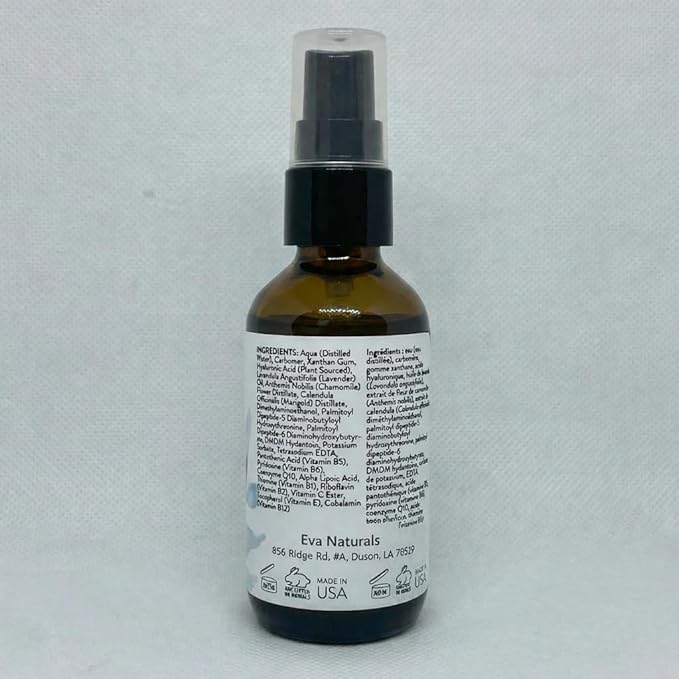Eva Naturals Hyaluronic Acid Serum for Face – Lightweight Hydrating Facial Serum – Daily Moisturizer with Vitamin B5 – 60 ml