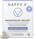Happy V Menopause Relief Supplement for Women – Hormone Balance, Hot Flash & Night Sweat Support, Mood & Energy Booster, Vaginal Wellness, Perimenopause & Postmenopause Support – 60 Vegan Capsules