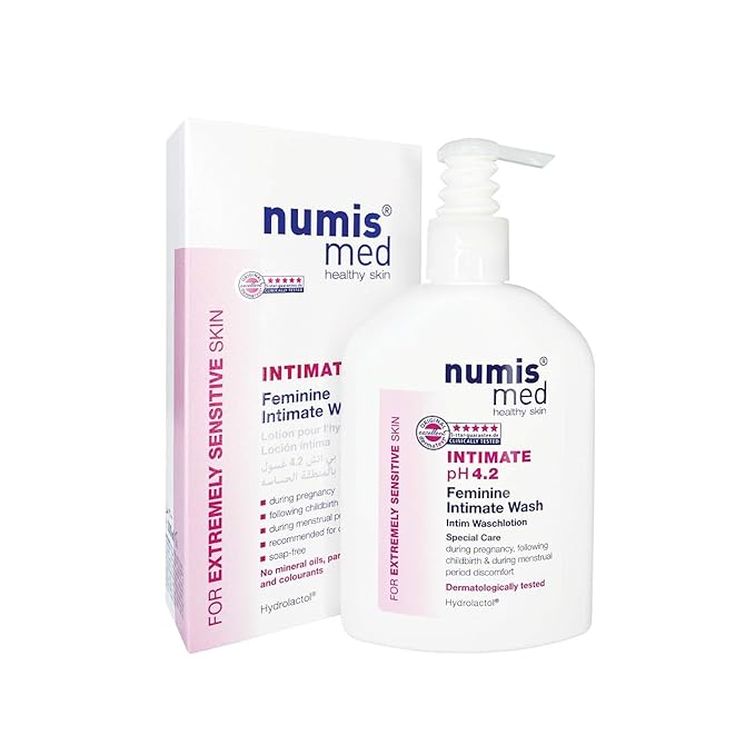 Numis Med Feminine Intimate pH Balanced Daily Wash for Sensitive Skin, Pregnant Women and Cleanliness During Menstrual Period, Dermatologist Tested, 200 ml (Original)