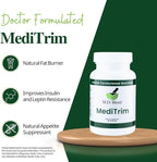 MediTrim Energy Supplements, Metabolism Booster, Supports Vitality, Satiety & Physique Goals, Smooth System Balance Green Coffee Bean, Apple Cider Vinegar, Hibiscus 270 Capsules (Pack of 3)