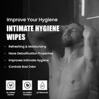 Skin Elements Intimate Hygiene Wipes | Unisex | pH balanced Wipes | Tea Tree Oil & Neem Extracts | 30 Individual Wipes | Pre and Post Intimacy