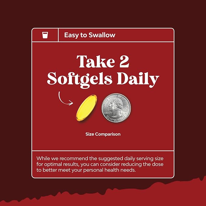 Omega 3 Fish Oil Supplement - EPA DHA Fish Oil Omega 3 Supplement with Immune Booster Brain Vitamins - Burpless 2000 mg per Serving for Mood Boost Liver Support and PMS Relief Support - 60 Count