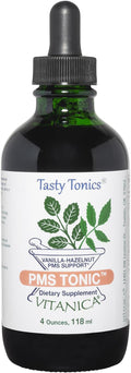 Vitanica PMS Tonic, Premenstrual Support and Relief, Saint Johns Wort, Dong Quai, Chaste Tree Berry, Wild Yam and More, Vegan, 4 Ounce