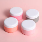 kuangre Travel Containers for Toiletries, Silicone Cream Jars BPA-Free, Leak-proof 2oz Travel Size Containers, Portable Size Silicone Jars with Lid for Cosmetic Face Hand Body Cream (4 Pack)
