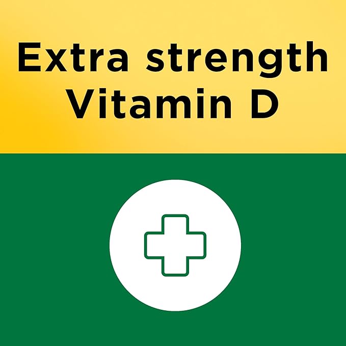 Nature Made Vitamin D3 5000 IU (125 mcg) Softgels, Extra Strength Vitamin D Supplement for Bone and Immune Health Support, 90 Softgels, 90 Day Supply