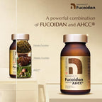 Fucoidan Powered with AHCC® Brown Seaweed Immunity Supplement with High Purity Mekabu Mozuku Agaricus 1 Bottle - 160 Vegetable Capsules