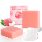 Yoni Soap Bars & Natural Yoni Oil Set, Natural Vaginal Wash for Women Feminine Wash Vaginial Deodorants pH Balance, Eliminates Odor, Feminine Oil 30ml/1 oz, 2 Pcs Vaginal Care Soap (Peach)