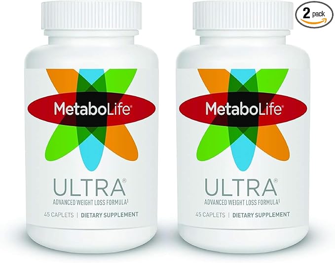 MetaboLife Ultra - Dietary Supplement - Hunger Supplement for Women & Men - 800 mg, 45 Caplets (2 Pack)