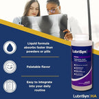 Lubrisyn Hyaluronic Acid Oral Joint Supplement – Liquid HA Formula for Humans – Promotes Joint Support, Mobility, Flexibility, Hydration & Healthy Function for Men & Women – Grape Flavor 11.5oz
