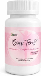 N'More Boric Acid Vaginal Suppositories with Applicator - 100% Pure Made in USA - Boricfem Support Vaginal Health (One) (60 Count (2 Pack), Boric Acid Suppositories)