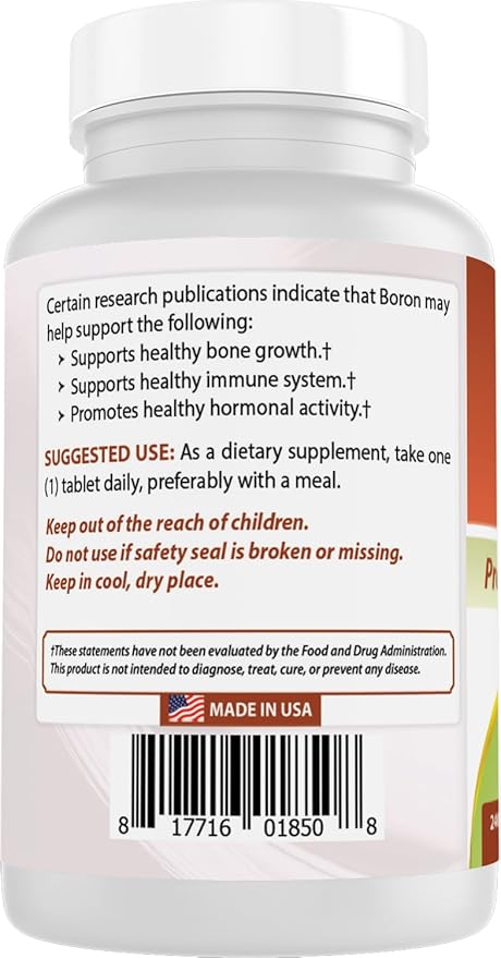 Best Naturals Boron Supplements 5 mg 240 Tablets (240 Count (Pack of 1))