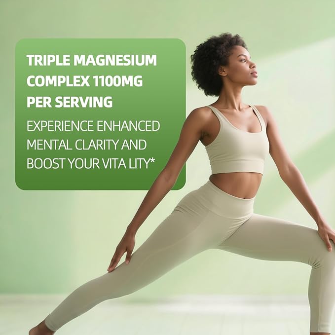 GREENPEOPLE Magnesium Glycinate Liquid Drop - 17-in-1 4Fl. Oz Triple Magnesium Complex Supplement with Glycinate 400mg & Citrate 500mg Taurate/L-Theanine for Calm Mood/Muscle/Sleep,Strawberry -2 Pack