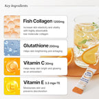 BB LAB Collagen Glutathione White, Low Molecular Korean Stick Supplement, Fish Peptides, Vitamin C, Vitamin E, Glutathione, Fast abosorption, Orange Flavor