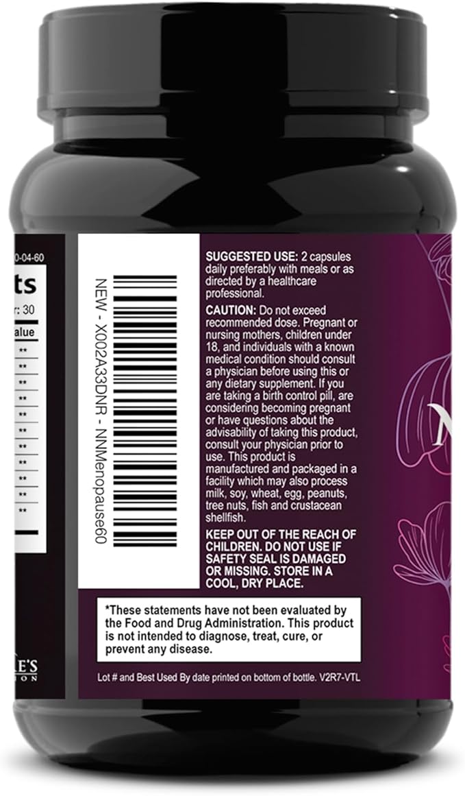 Menopause Supplements for Women - Complete Menopause Relief with Dong Quai & Black Cohosh - For Natural, Mild Hot Flash & Night Sweats - Hormone, Energy & Balance Support, Bottled in USA - 60 Capsules