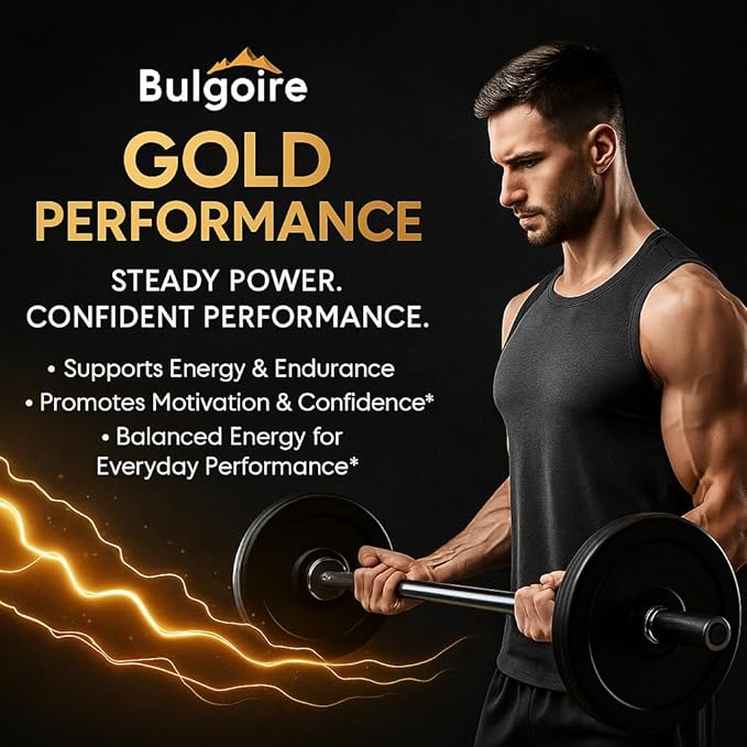Quientum Gold Performance Capsulas – Daily Energy & Endurance Support Supplement | Boost Motivation & Confidence | 60 Capsules