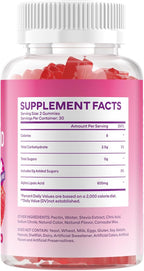 2 Pack Alpha Lipoic Acid Gummies 600mg, High Absorption Chewable ALA Supplement for Antioxidant Support, Raspberry Flavor, Vegan, Sugar Free, 120 Count